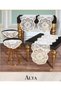 Alya Model Cream 5 Piece Lace Living Room Set Tablecloth Runner Set - 4