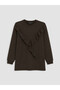 TWO MT SHOP QUALITY Brown 2-Ply Solid Loose & Oversized Women's Sweatshirt Tunic - 5