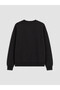 TWO MT SHOP QUALITY LCW Modest Black 3-Thread Embroidered and Brushed Inside Loose & Oversized Women's Sweatshirt Tunic - 6