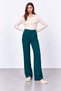 Wide-leg trousers - petrol green - 2