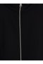 TWO MT SHOP QUALITY LCW EVERYDAY Black 3-Ply Brushed Inside Plain Short Women's Zipper Sweatshirt - 6