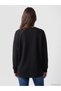 LCW Modest Black Interlock Embroidered Loose & Oversized Women's Sweatshirt Tunic—The ALITA CITY Way - 4