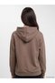 Two Mt Shop Quality Lcw Everyday Brown Diving Fabric Plain Women's Zipper Sweatshirt - 4