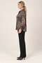 Women's Plus-Size Leopard Print Long-Sleeve Satin Shirt HZL26S-ZSS1066 - 3