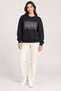 Women's long-sleeved sweatshirt with stone embellishments