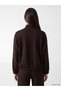 TWO MT SHOP QUALITY LCW EVERYDAY Brown Scuba Fabric Leopard Print Women's Short-Sleeve Zipper Sweatshirt - 4