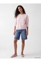 TWO MT SHOP QUALITY XSIDE Pink Minnie Mouse Embroidered Oversized Women's Sweatshirt - 3