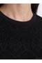 Two Mt Shop Quality Lcw Everyday Black Diving Fabric Plain Loose & Baggy Women's Sweatshirt Tunic - 3