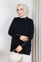 Women's Ruffle Detail Rayon-Mercerized Knit Sweater Tunic - 5