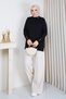 Women's Ruffle Detail Rayon-Mercerized Knit Sweater Tunic - 2