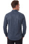 Men's Regular Fit Non-Wrinkle, No-Iron Navy Suede Shirt – Pilling-Resistant with Stretch Fabric 2700764 - 3