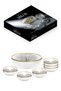 Milos - 7-Piece Glass Salad and Serving Bowl Set: 1 20-cm Salad Bowl and 6 10-cm Snack Bowls - 4