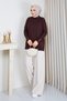 Women's Ruffle Detail Rayon-Mercerized Knit Sweater Tunic - 3