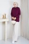 Women's Ruffle Detail Rayon-Mercerized Knit Sweater Tunic - 2