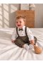 100% Cotton Black Baby & Kids Salopet Shirt Bow Tie Set