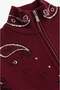 Burgundy Droplet-Checkered Knit Cardigan - 8