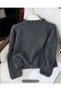 Women's Ruffled Soft Textured Pearl Buttoned Knitwear Cardigan - 3