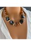 Brown Beaded Design Necklace - 2