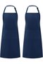 2 Pack Adjustable Bib Apron Waterdrop Resistant with 2 Pockets Cooking Kitchen Aprons for BBQ