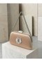 Women's Evening Clutch Bag with 10 Stones, Satin, Silver Accents, and Chain Strap—Perfect for Weddings and Engagements - 3
