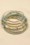 Beaded Gold Waterway Floss String Bracelet Set, 6 Pieces - 2