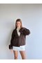 Women's Knit Fur-Trimmed Cardigan with Pockets - 2