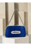 Cobalt Blue Stone Satin Silver-Chain-Accented Women's Evening Clutch Bag for Weddings and Engagements - 2