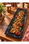 Set of 6 White Melamine Long Serving and Presentation Plates, 53 x 18 cm—for Chicken, Kebabs, Pasta, and Meze - 6