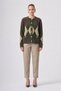 106 Diamond Patterned Short Angora Cardigan - 2