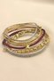 Beaded Gold Waterway Floss String Bracelet Set, 6 Pieces
