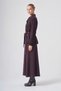 1045 Wide-Collar, Front Zippered Velvet Two-Piece Set with Skirt - 4