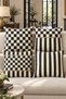 Checkers Collection | Cushion Cover | 4-Piece Set | Reversible Print | 43x43 cm | Living Room Decor | Sofa Pillowcase