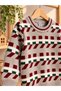 Boys' Patterned Crew Neck Stretch Knit Sweater - 2