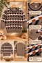 Boys' Patterned Crew Neck Stretch Knit Sweater - 4