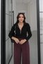 Black Slim Fit Sweater with Half-Zip - 3
