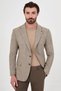 Checkered Slim Fit Mono-Collar Premium Wool Blend Men’s Jacket 44325 - 6