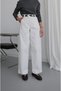 Ecru Curved Barrel Pants - 3