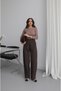Bitter Coffee High-Waisted Bell-Bottom Pants - 3