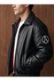 MEN'S WINTER LEATHER JACKET WITH REMOVABLE HOOD - 2