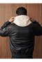 MEN'S WINTER LEATHER JACKET WITH REMOVABLE HOOD - 4