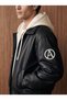 MEN'S WINTER LEATHER JACKET WITH REMOVABLE HOOD - 3