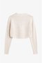 Ecru Turtleneck Blouse and Bolero Knit Set - 7