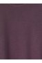 LCW EVERYDAY Purple Scuba Fabric Solid-Color Slim-Fit Long-Sleeve Women's T-Shirt, Featuring the ALITA CITY Touch - 6