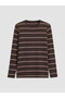 TWO MT SHOP QUALITY LCW EVERYDAY Brown Jersey Checkered Slim-Fit Long-Sleeve Women's Bodysuit - 5