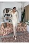 Premium Midi Dress with Lace Details - 7