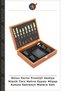 Deluxe Series: Prestigious Gift, Classic-Style Souvenir, Chess-Themed Water Bottle Set in a Wooden Box