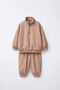 Children's Basic Sweatshirt and Sweatpants Set with Zipper - 3