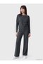 Alita City Lcw Vision Anthracite Combed Cotton Plain Super Skinny & Extra Narrow Long Sleeve Women's Bodysuit - 2