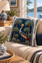 Exotic-Themed Striped Gift-Quality Digitally Printed Single Cushion Cover (1 Piece) - 4