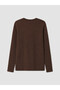 Alita City Farkıyla Lcw Everyday Brown Combed Cotton Plain Narrow & Slim Long Sleeve Women's Bodysuit - 6